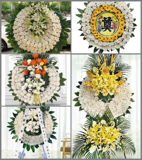 广东广州市花都区新华街道田美村花圈速递